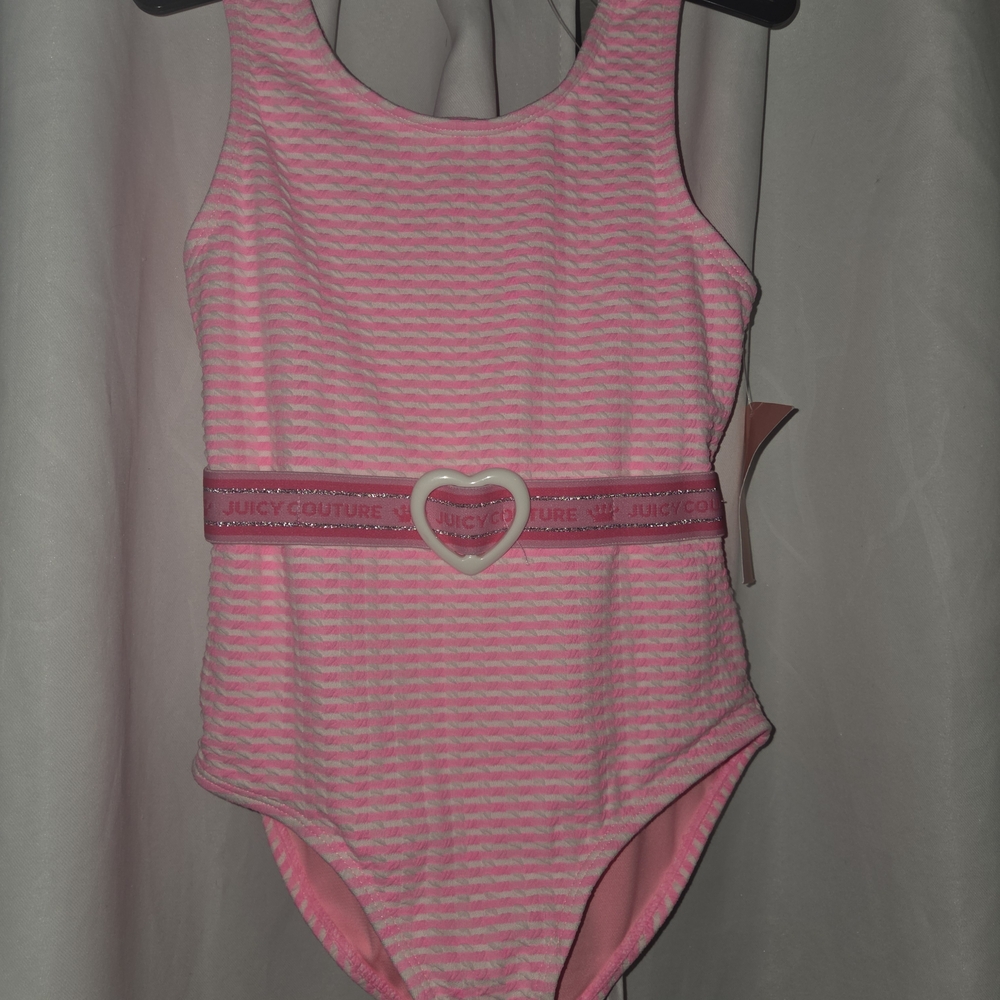 Juicy Couture Pink Striped Swimsuit